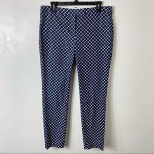 Dalia Blue and White Cropped Pants